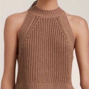 Aritzia Wilfred Crop Halter Sweater Sz Small